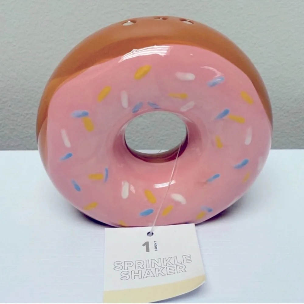 3 for $15 SALE Target Bullseye Donut Shaped Sprinkles Shaker for Cupcakes etc